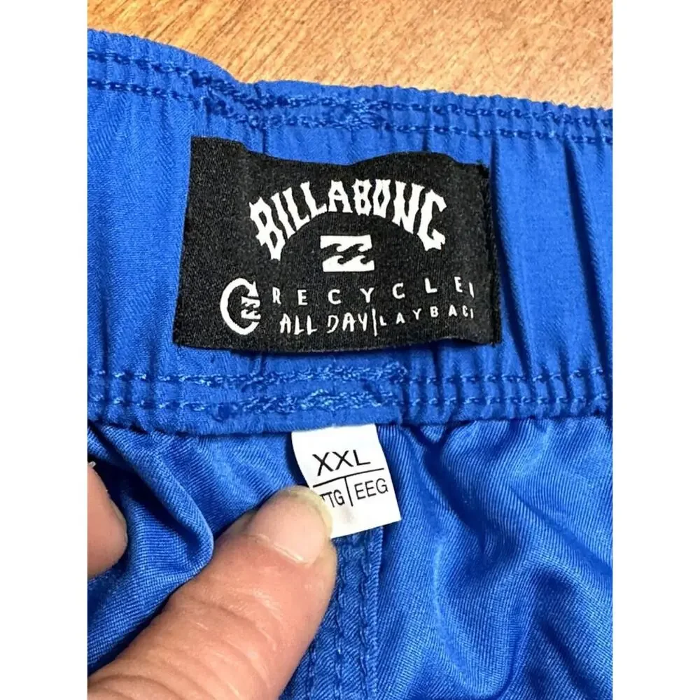 Billabong All Day Board Shorts Layback Side Pockets Cobalt Blue Men's XXL NWT